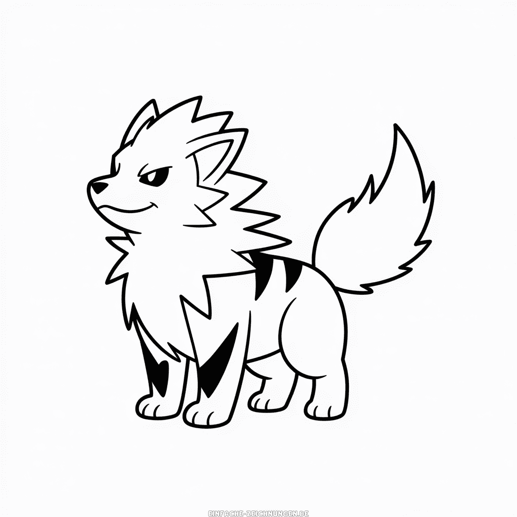 Zeichnung Arcanin Pokémon