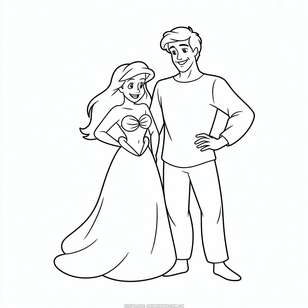 Zeichnung Arielle und Eric