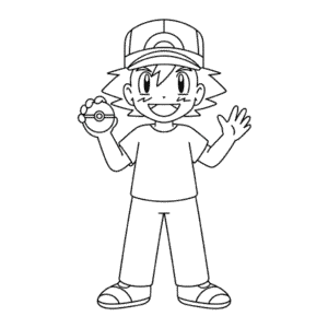 Zeichnung Ash Ketchum Pokémon