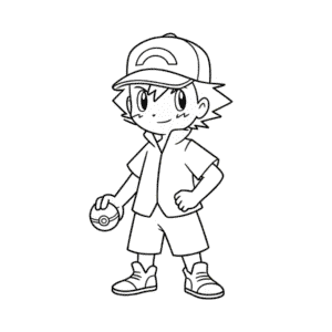 Zeichnung Ash, Pokémon-Meister