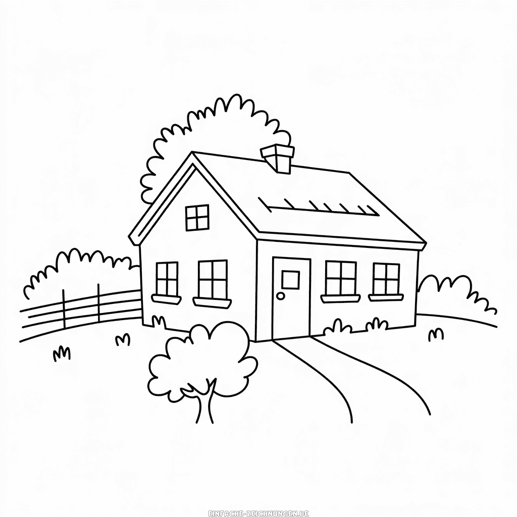Zeichnung Bauernhaus