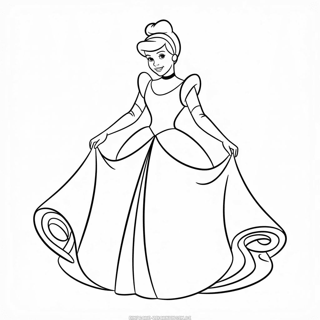 Zeichnung Cinderella Disney
