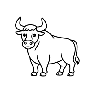 Zeichnung Einfacher Stier