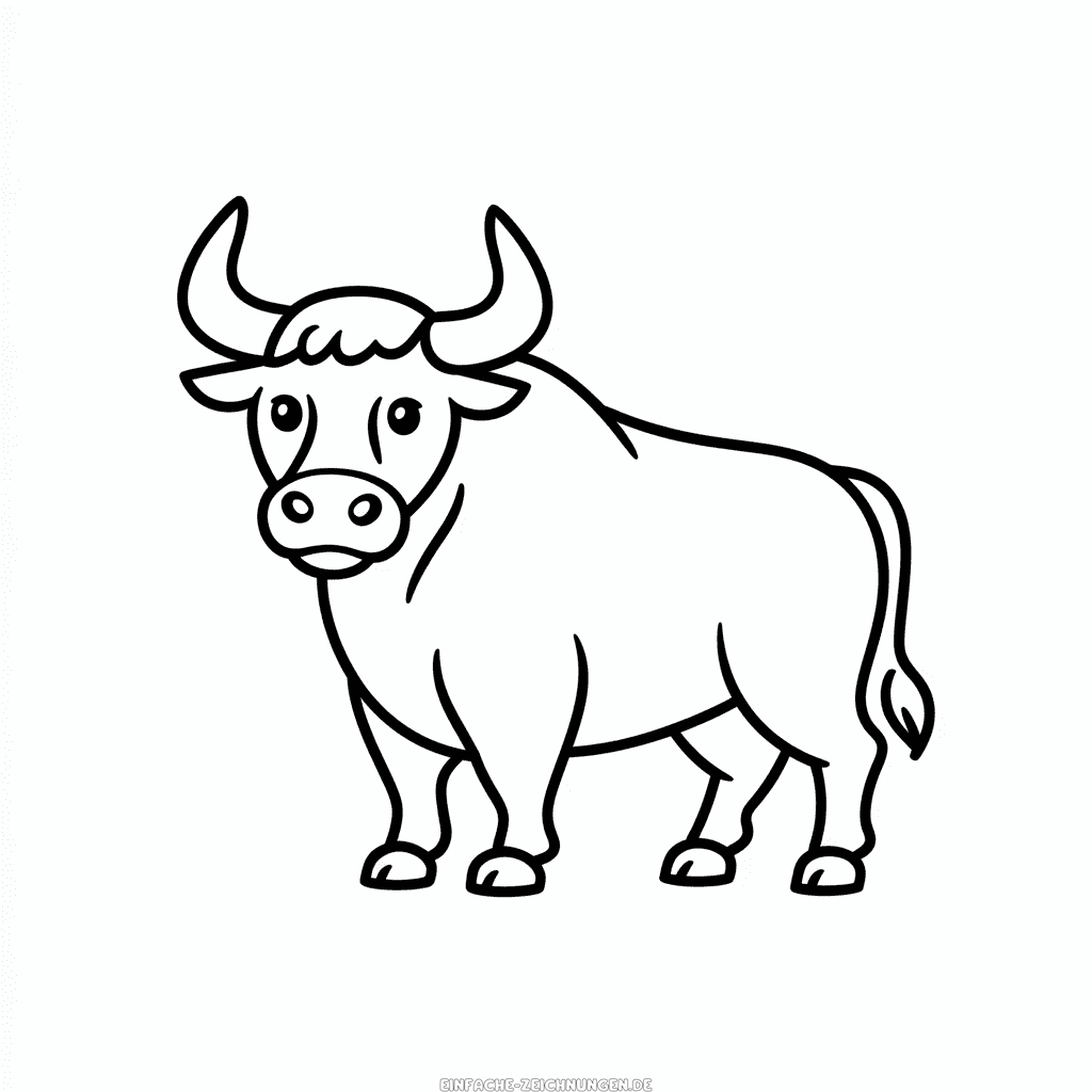 Zeichnung Einfacher Stier