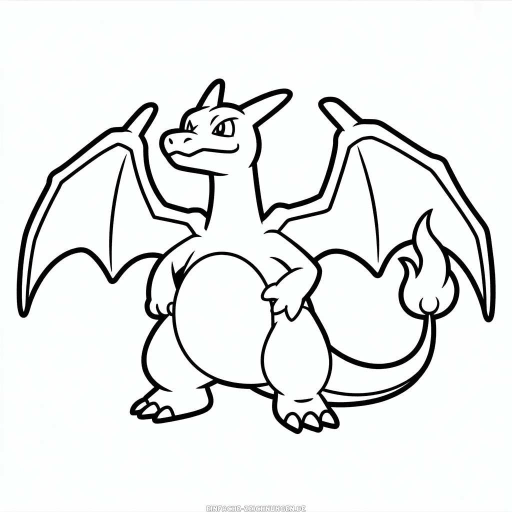 Zeichnung Glurak Pokémon