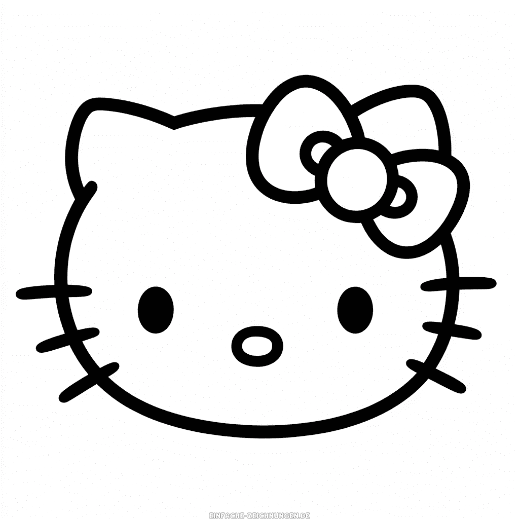 Zeichnung Hello Kitty Gesicht