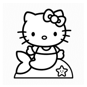 Zeichnung Hello Kitty Meerjungfrau