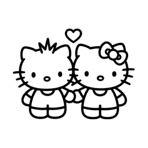 Zeichnung Hello Kitty und Dear Daniel