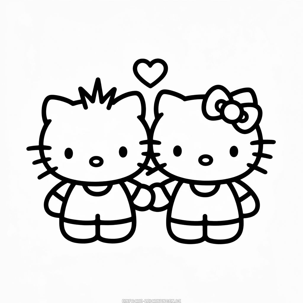 Zeichnung Hello Kitty und Dear Daniel