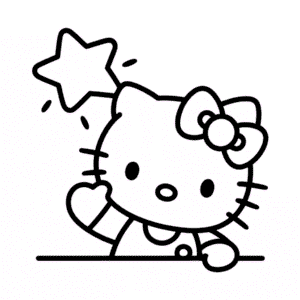 Zeichnung Hello Kitty Zeichentrickfilm