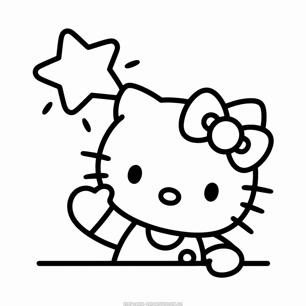 Zeichnung Hello Kitty Zeichentrickfilm
