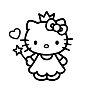 Zeichnung Prinzessin Hello Kitty