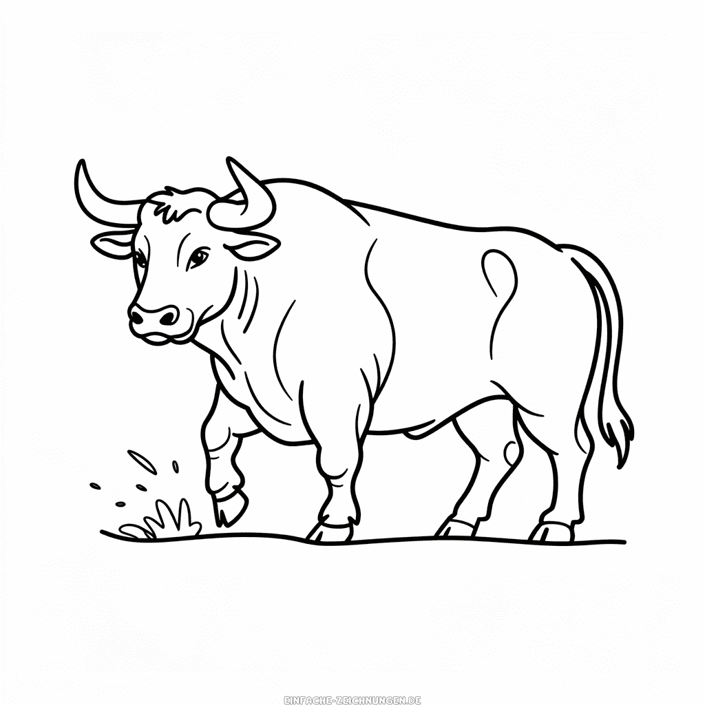 Zeichnung Realistischer Stier