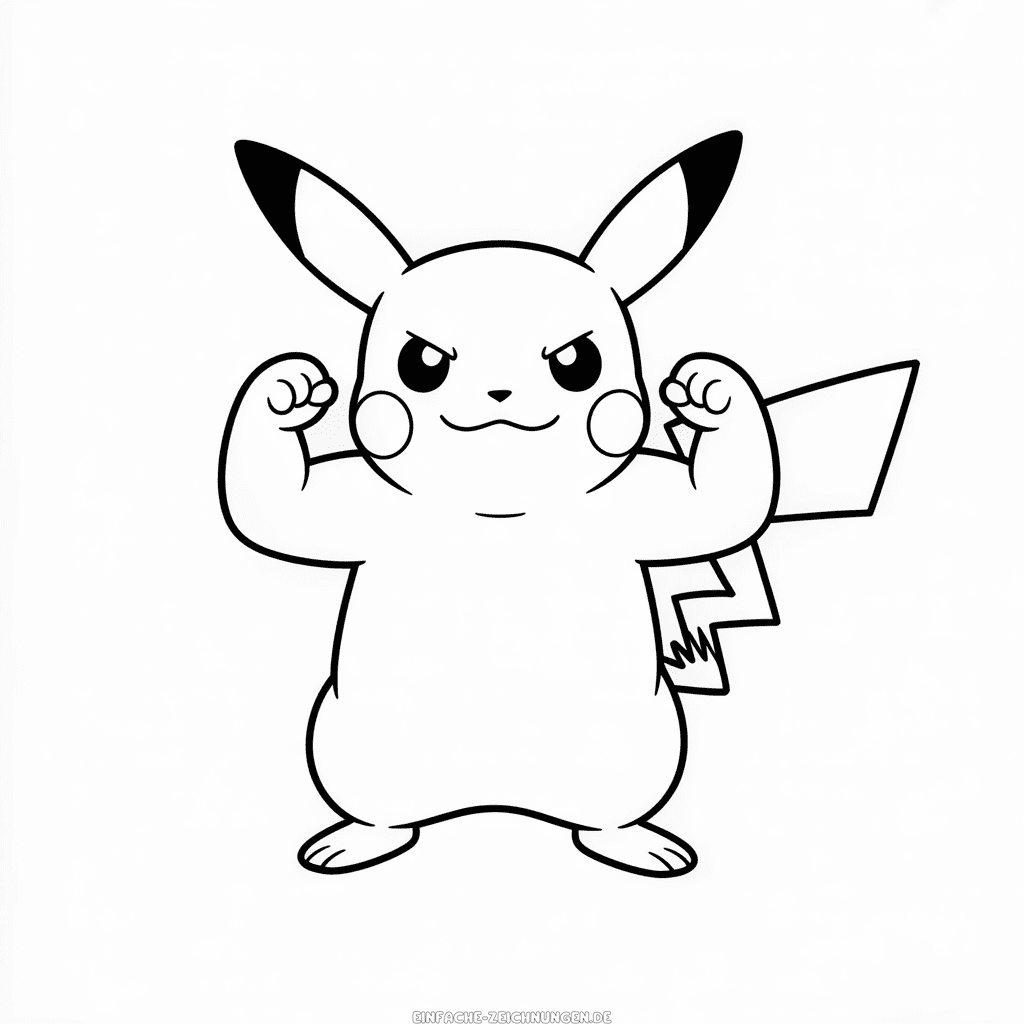 Zeichnung Starker Pikachu