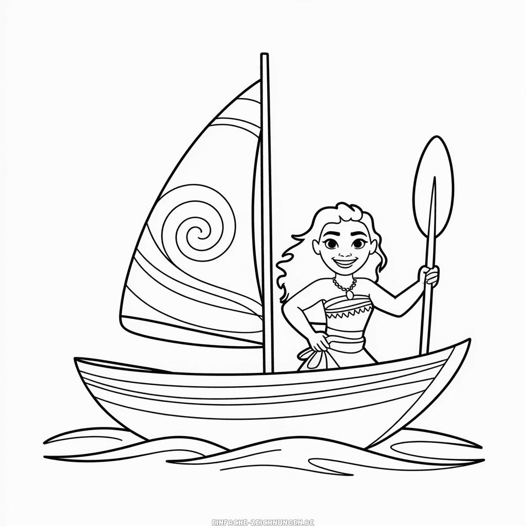Zeichnung Vaiana Boot
