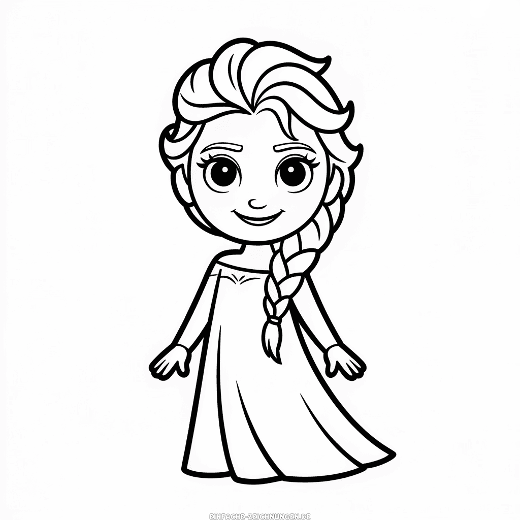 Zeichnung Wunderschöne Elsa
