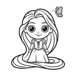 Zeichnung Chibi Rapunzel
