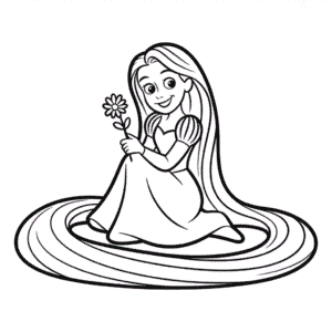 Zeichnung Disney Prinzessin Rapunzel