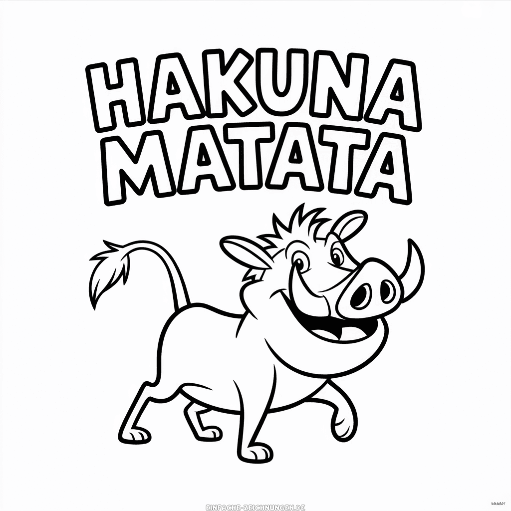 Zeichnung Hakuna Matata Der König der Löwen