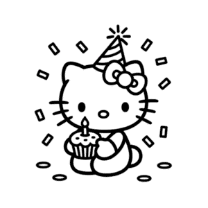 Zeichnung Hello Kitty Geburtstag