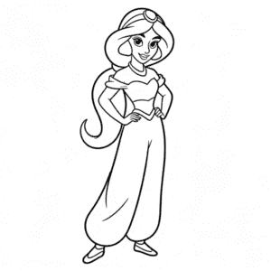 Zeichnung Jasmin Disney Prinzessin