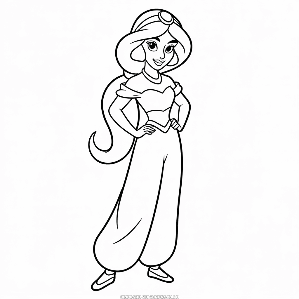 Zeichnung Jasmin Disney Prinzessin