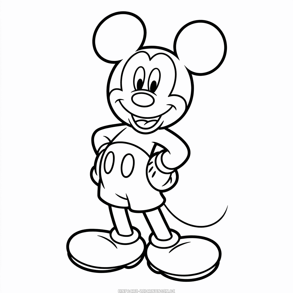 Zeichnung Klassischer Micky Maus
