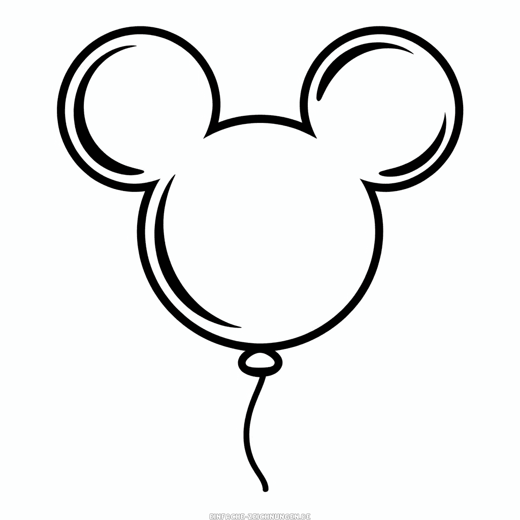 Zeichnung Micky Maus Ballon