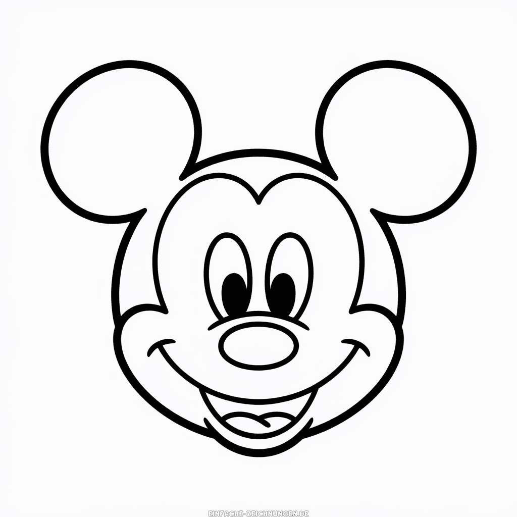 Zeichnung Micky Maus Kopf