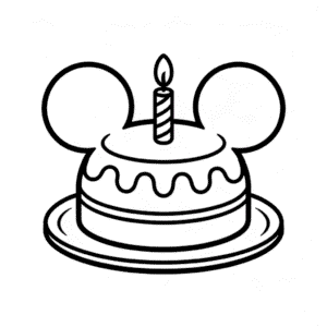 Zeichnung Micky Maus Kuchen