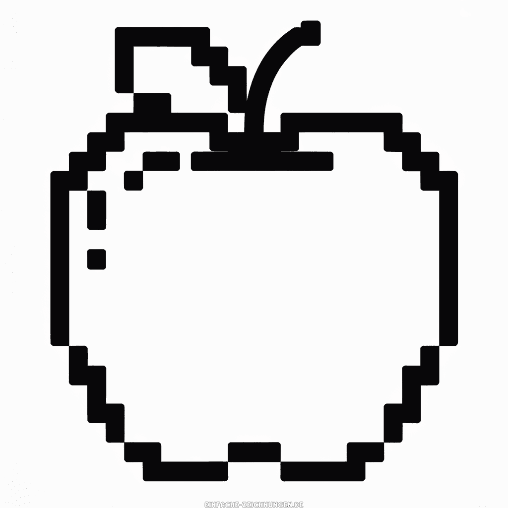 Zeichnung Minecraft Apfel