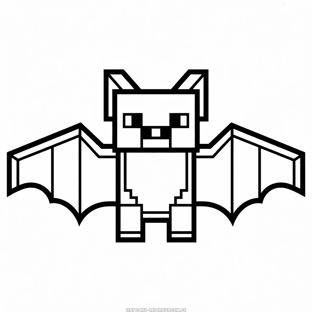 Zeichnung Minecraft Fledermaus