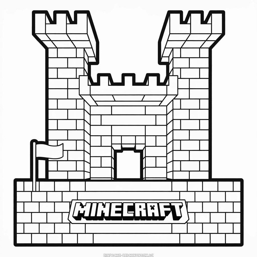 Zeichnung Minecraft Schloss