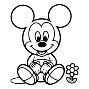 Zeichnung Niedlicher Micky Maus