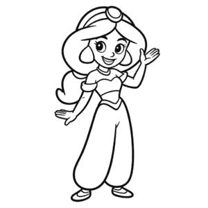 Zeichnung Prinzessin Jasmin Zeichentrick