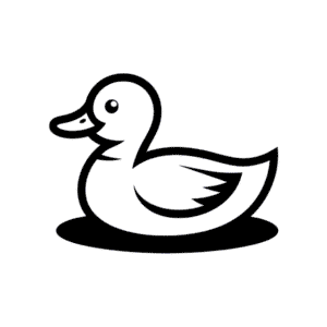 Zeichnung Schwimmende Ente
