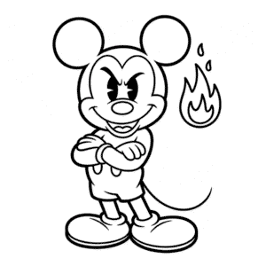 Zeichnung Böser Micky Maus
