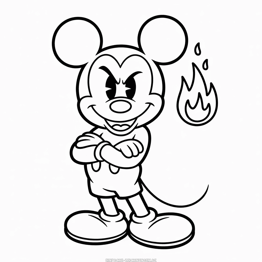 Zeichnung Böser Micky Maus