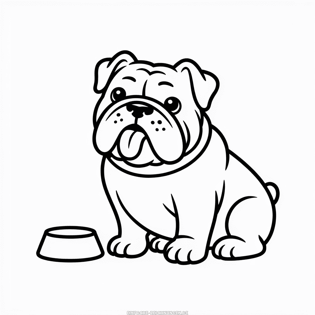 Zeichnung Bulldogge