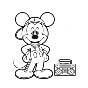 Zeichnung Gangsta Micky Maus
