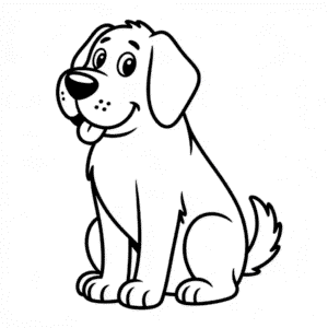 Zeichnung Großer Hund