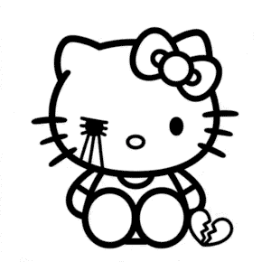 Zeichnung Hello Kitty Emo