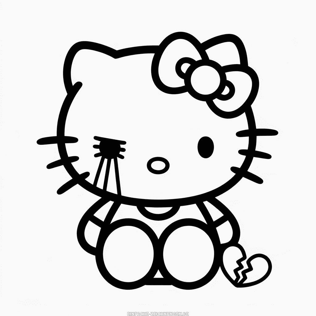 Zeichnung Hello Kitty Emo