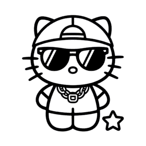 Zeichnung Hello Kitty Gangster
