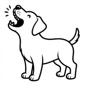 Zeichnung Hundebellen