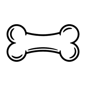 Zeichnung Knochen für Hund