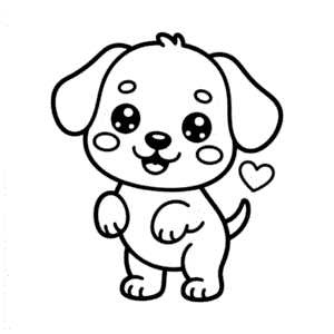 Zeichnung Niedlicher Kawaii-Hund