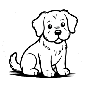 Zeichnung Niedlicher Realistischer Hund