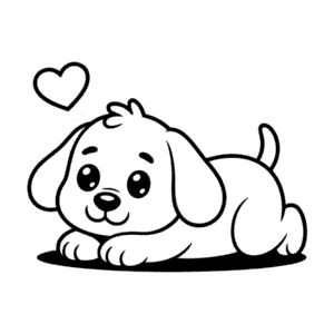 Zeichnung Niedlicher Zeichentrick-Hund