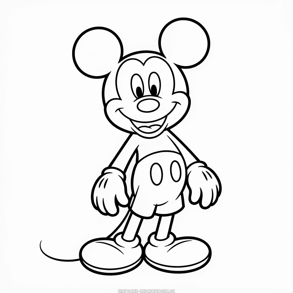 Zeichnung Vollkörper Micky Maus